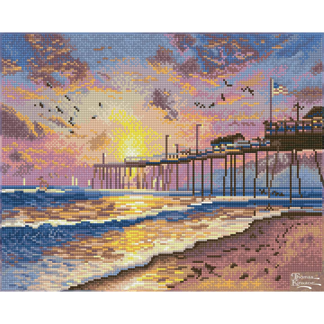 Diamond Dotz® Intermediate 20213 Thomas Kinkade Footprints in the Sand Diamond Painting Kit